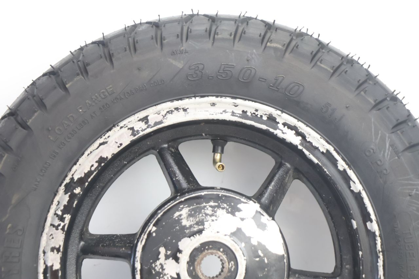 photo de CERCHIO POSTERIORE E PNEUMATICO TNT MOTOR ROMA 10' 2T 50 (2011 - 2018) - Dettaglio del componente