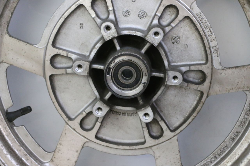 photo de CERCHIO ANTERIORE E PNEUMATICO HYOSUNG GV AQUILA 125 (2000 - 2009) - Marcature e riferimenti originali