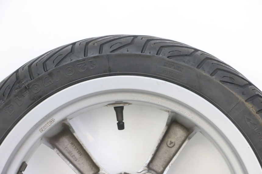 photo de CERCHIO ANTERIORE E PNEUMATICO PEUGEOT SATELIS 125 (2013 - 2018) - Marcature e riferimenti originali