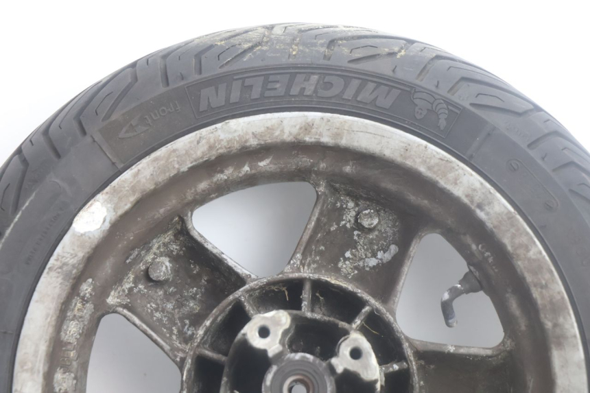 photo de CERCHIO ANTERIORE E PNEUMATICO YAMAHA YP MAJESTY 125 (2002 - 2006) - Marcature e riferimenti originali