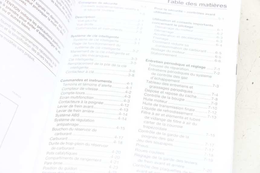 photo de MANUALE D'USO YAMAHA XMAX X-MAX ABS 125 (2017 - 2020) - Dettaglio del componente