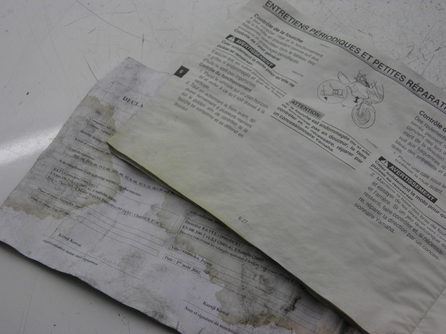 photo de Manuale dell'utente YAMAHA TDM 900 (2004 - 2006) - Zoom sullo stato d'uso